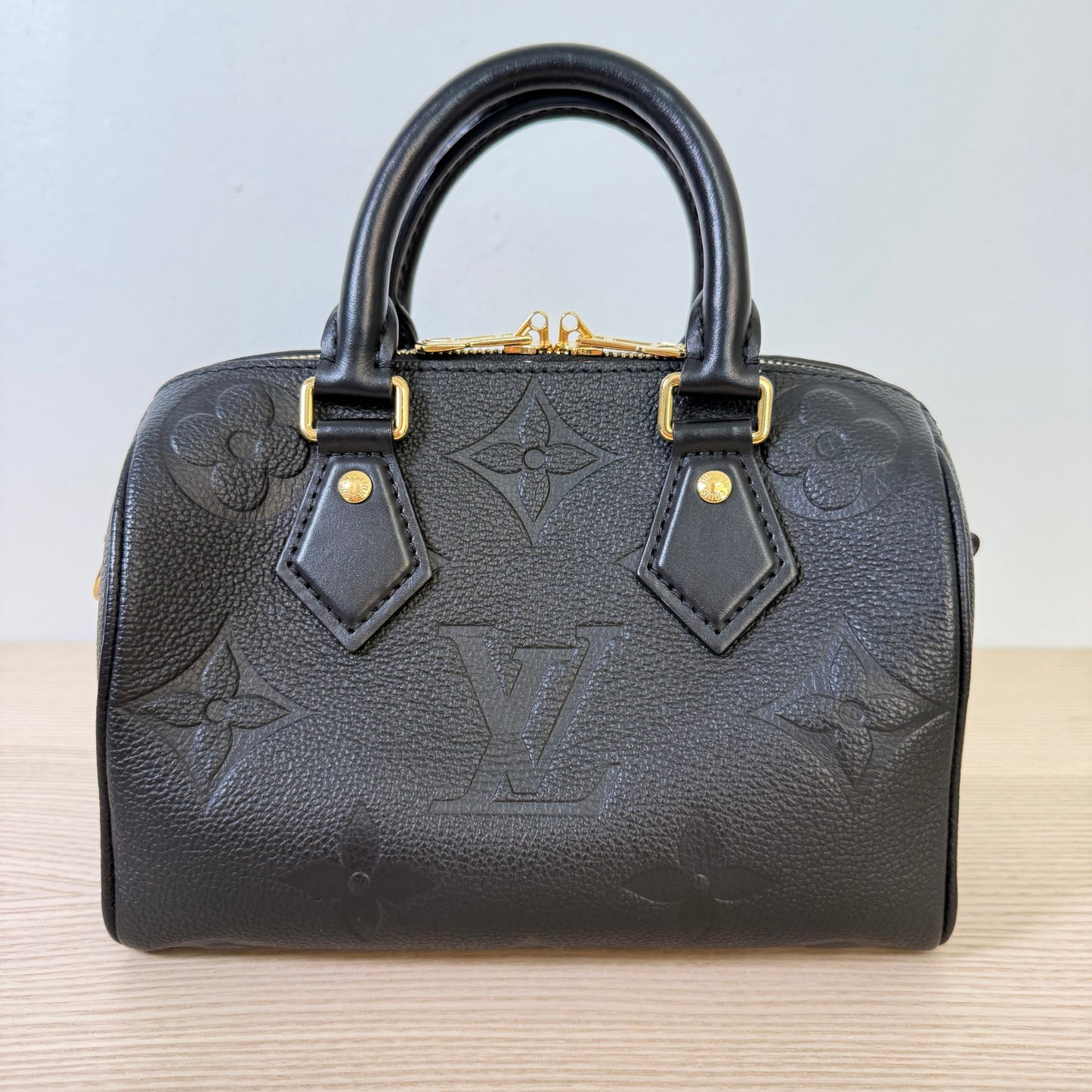 Louis Vuitton Monogram Empreinte Speedy 20 Bandouliere Black