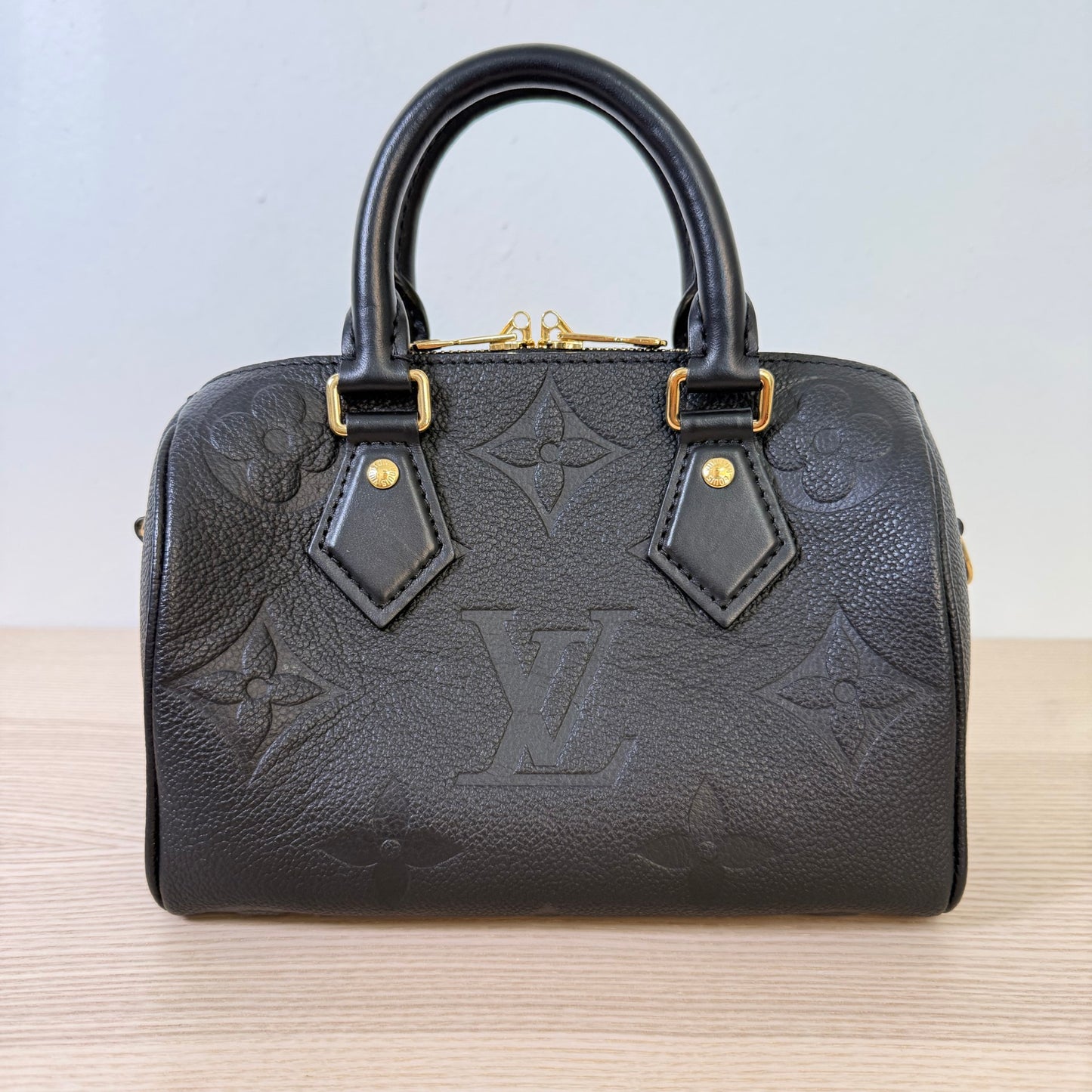 Louis Vuitton Monogram Empreinte Speedy 20 Bandouliere Black