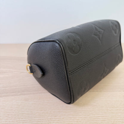 Louis Vuitton Monogram Empreinte Speedy 20 Bandouliere Black