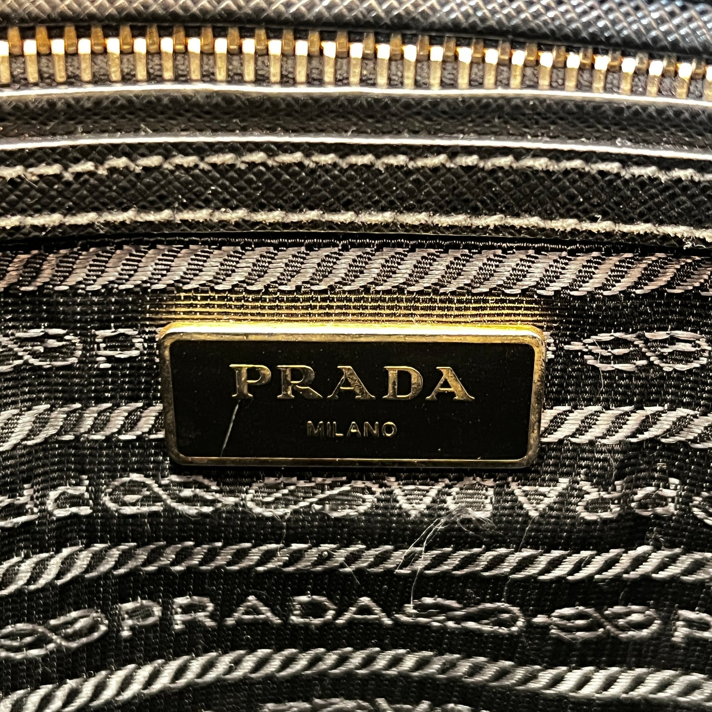 Prada Saffiano Small Galleria Double Zip Tote Black