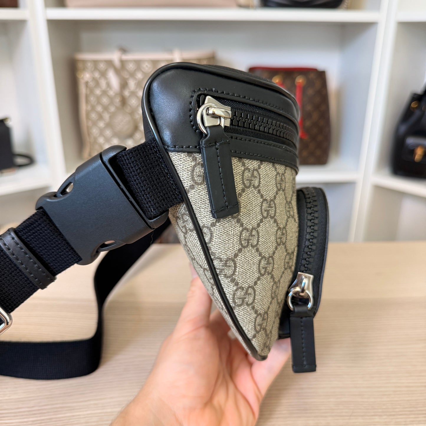 Gucci Supreme GG Eden Belt Bag Black Large