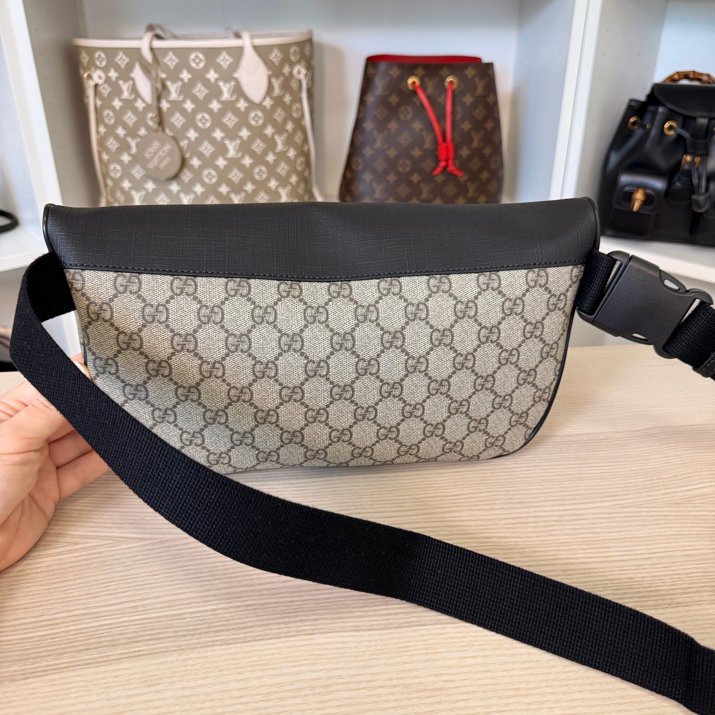 Gucci Supreme GG Eden Belt Bag Black Large