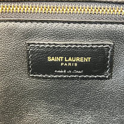 Saint Laurent Lambskin Quilted Sade Puffer Envelope Clutch Black