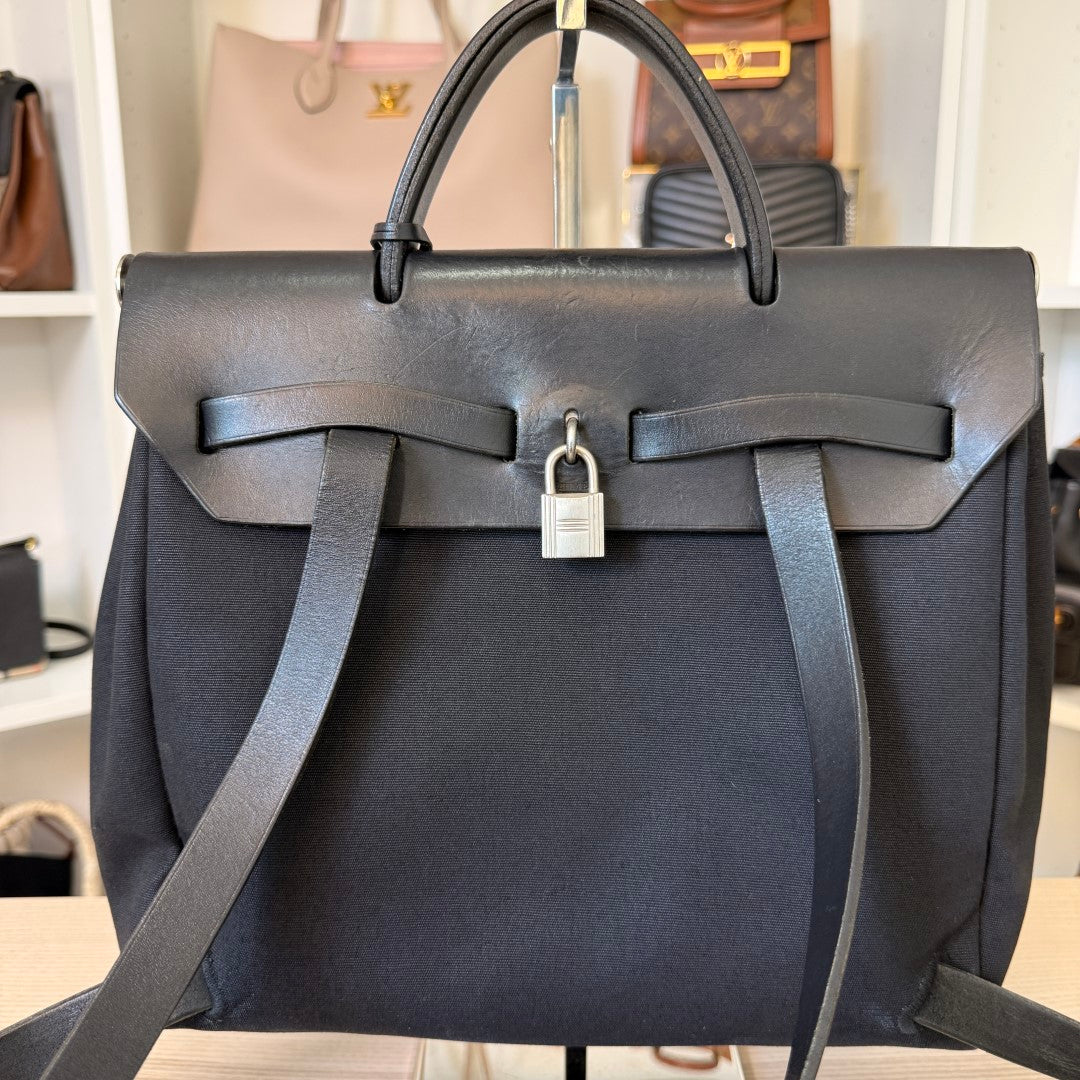 Hermes Herbag Backpack Black