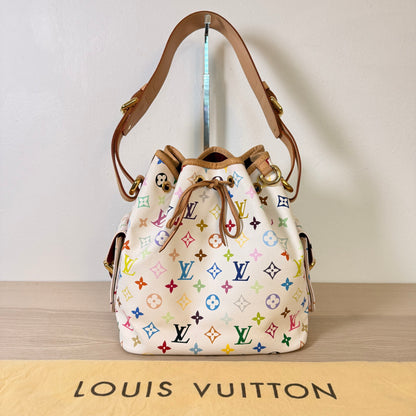 Louis Vuitton Monogram Multicolor Petit Noe White