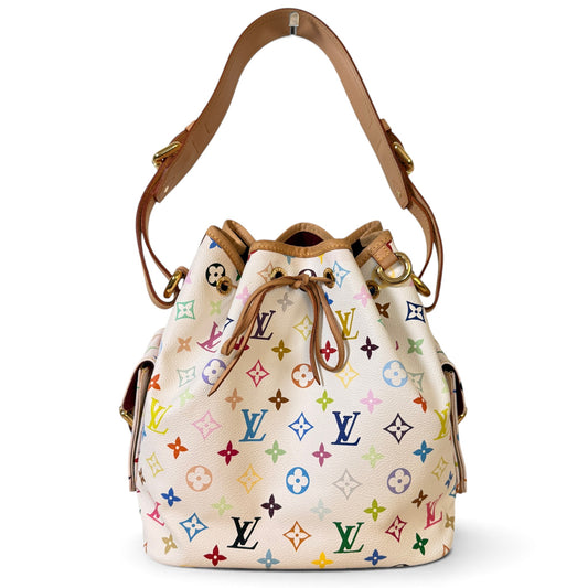 Louis Vuitton Monogram Multicolor Petit Noe White