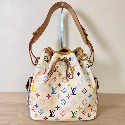 Louis Vuitton Monogram Multicolor Petit Noe White