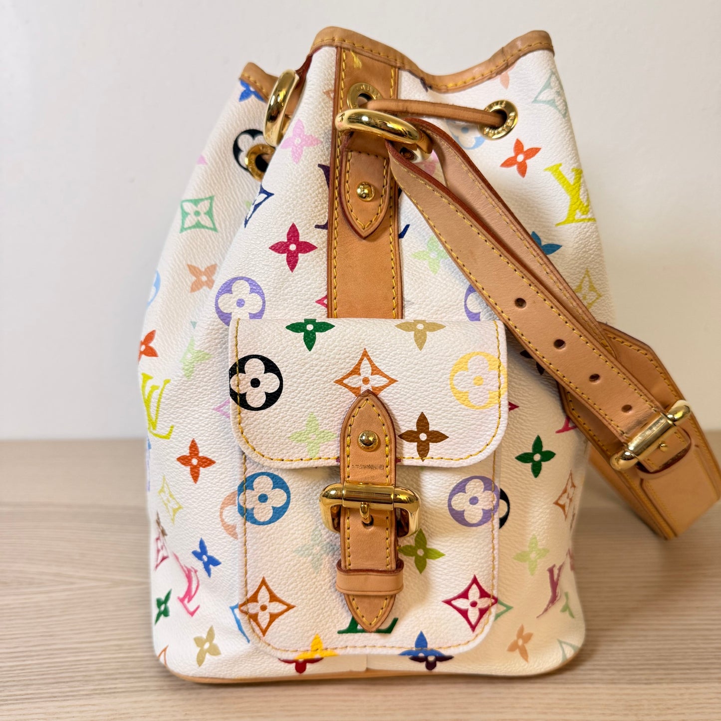 Louis Vuitton Monogram Multicolor Petit Noe White