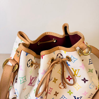 Louis Vuitton Monogram Multicolor Petit Noe White