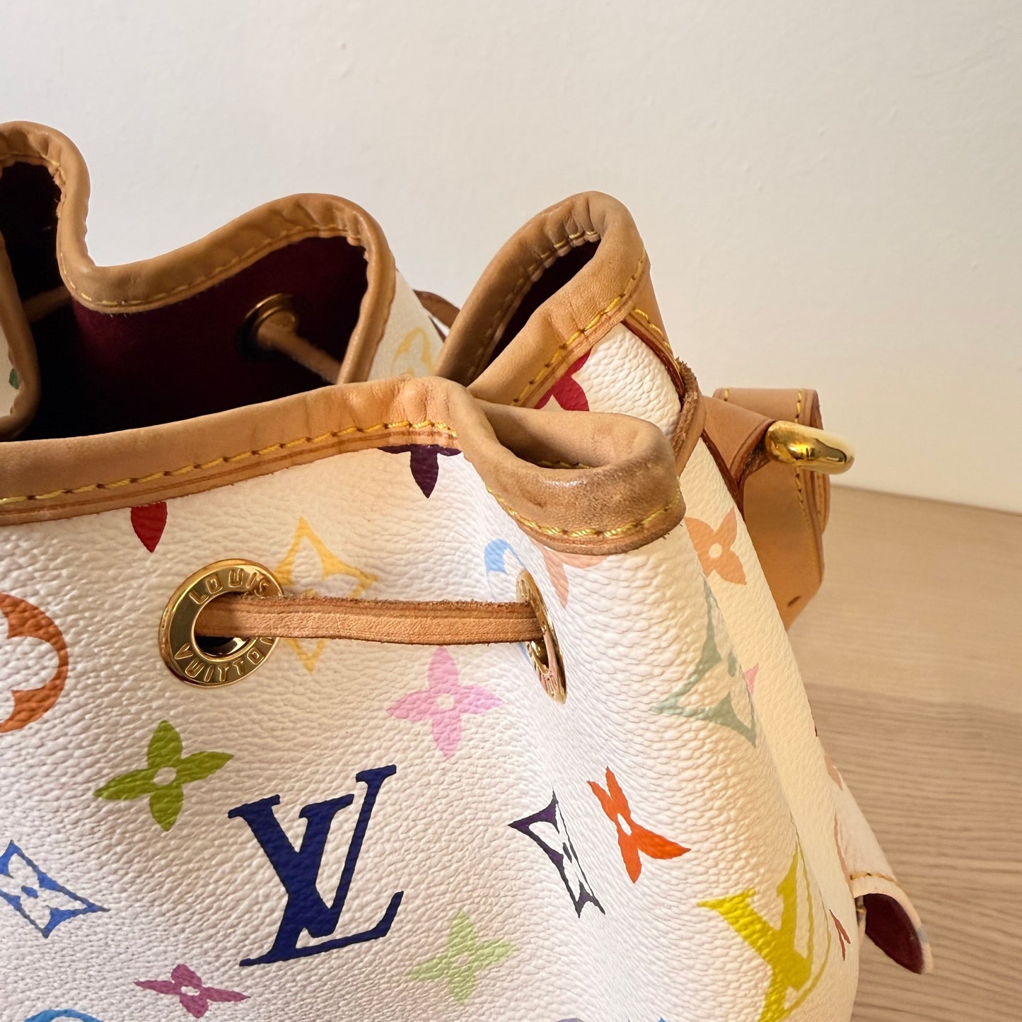 Louis Vuitton Monogram Multicolor Petit Noe White
