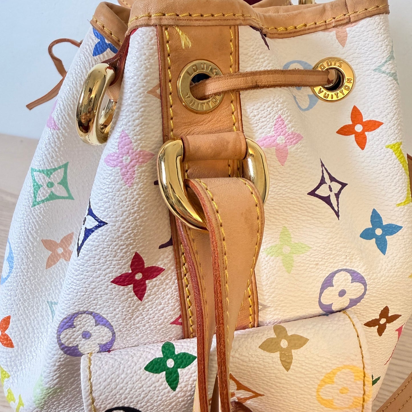 Louis Vuitton Monogram Multicolor Petit Noe White