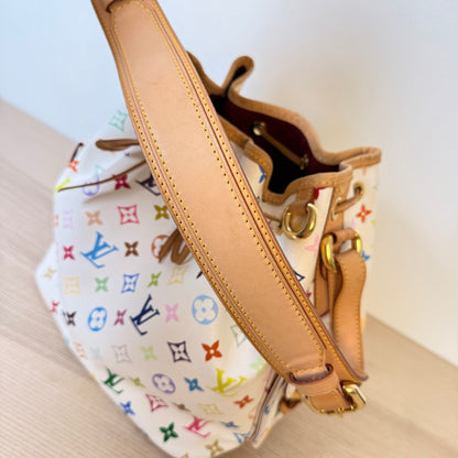 Louis Vuitton Monogram Multicolor Petit Noe White