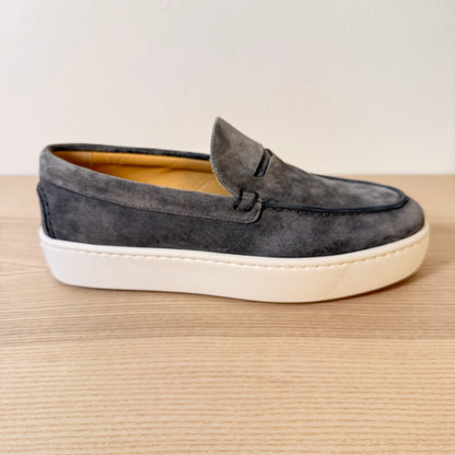 Christian Louboutin Paqueboat Suede Platform Sneaker In Grey