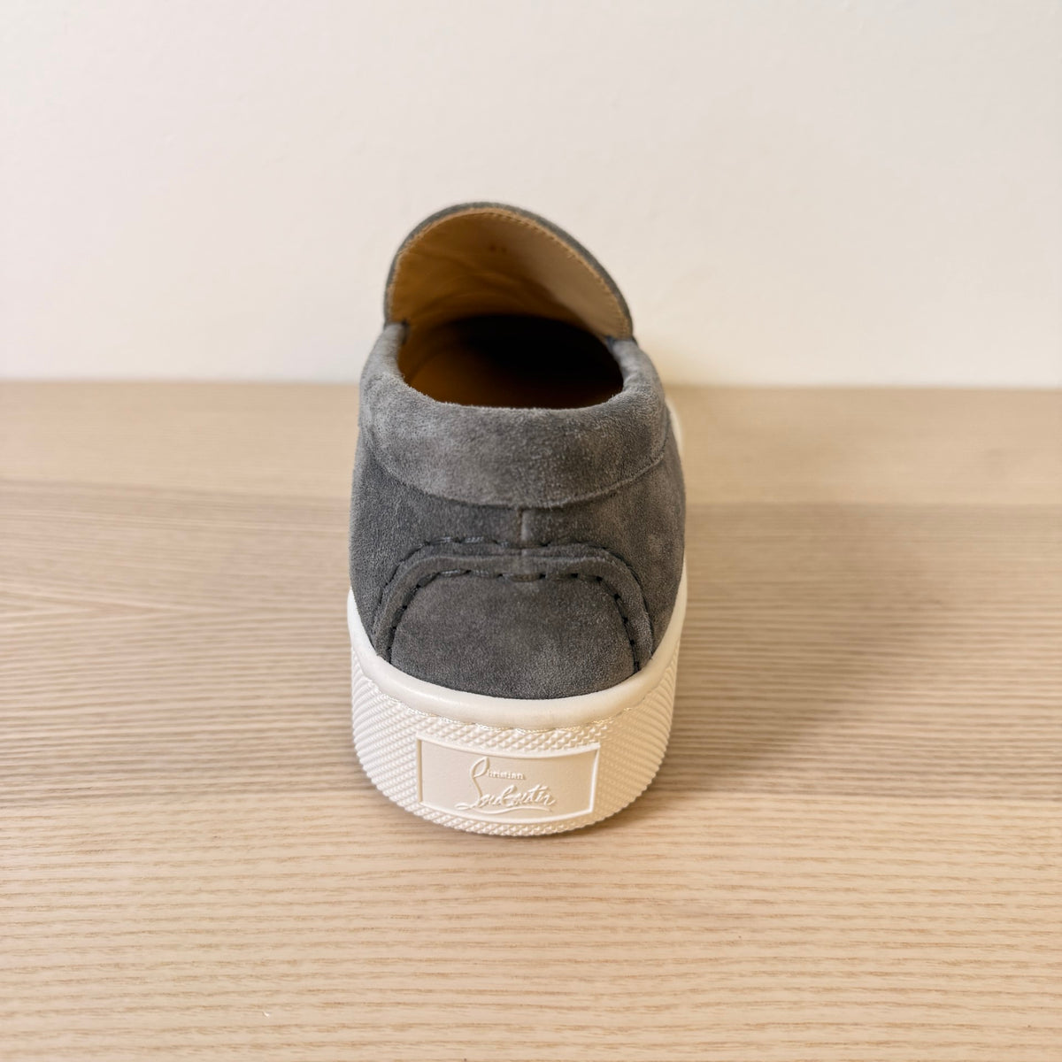 Christian Louboutin Paqueboat Suede Platform Sneaker In Grey