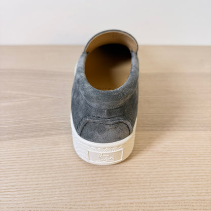 Christian Louboutin Paqueboat Suede Platform Sneaker In Grey