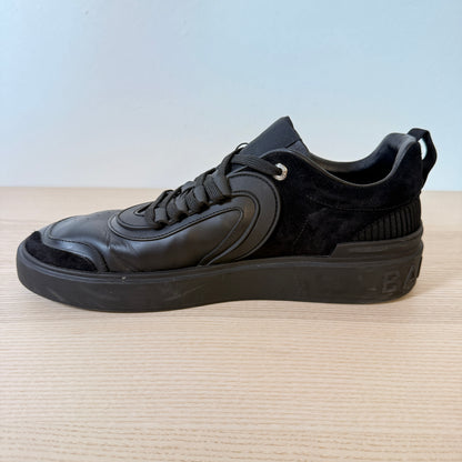 Balmain Sneakers Mens Leather Black US10/EU43