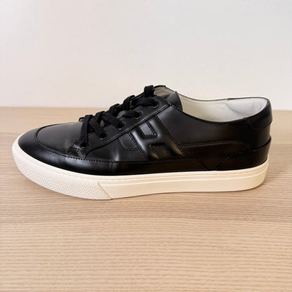 Hermes Calfskin Mens Deep Sneakers 42.5 Black