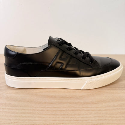 Hermes Calfskin Mens Deep Sneakers 42.5 Black