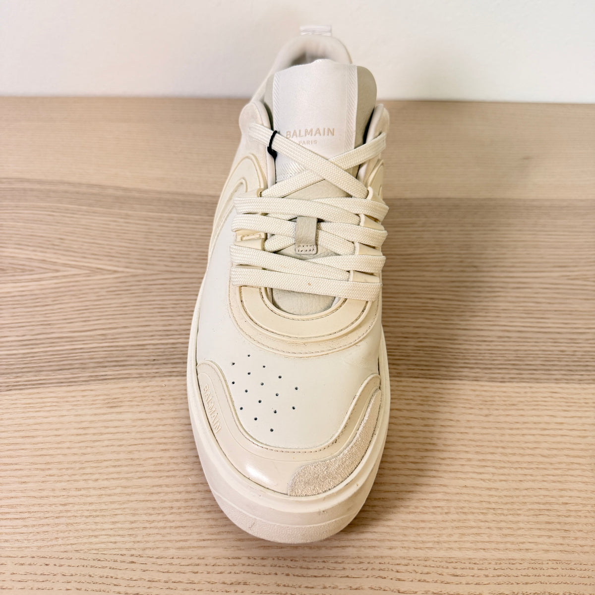 Balmain Sneakers Mens Leather White US9/EU42