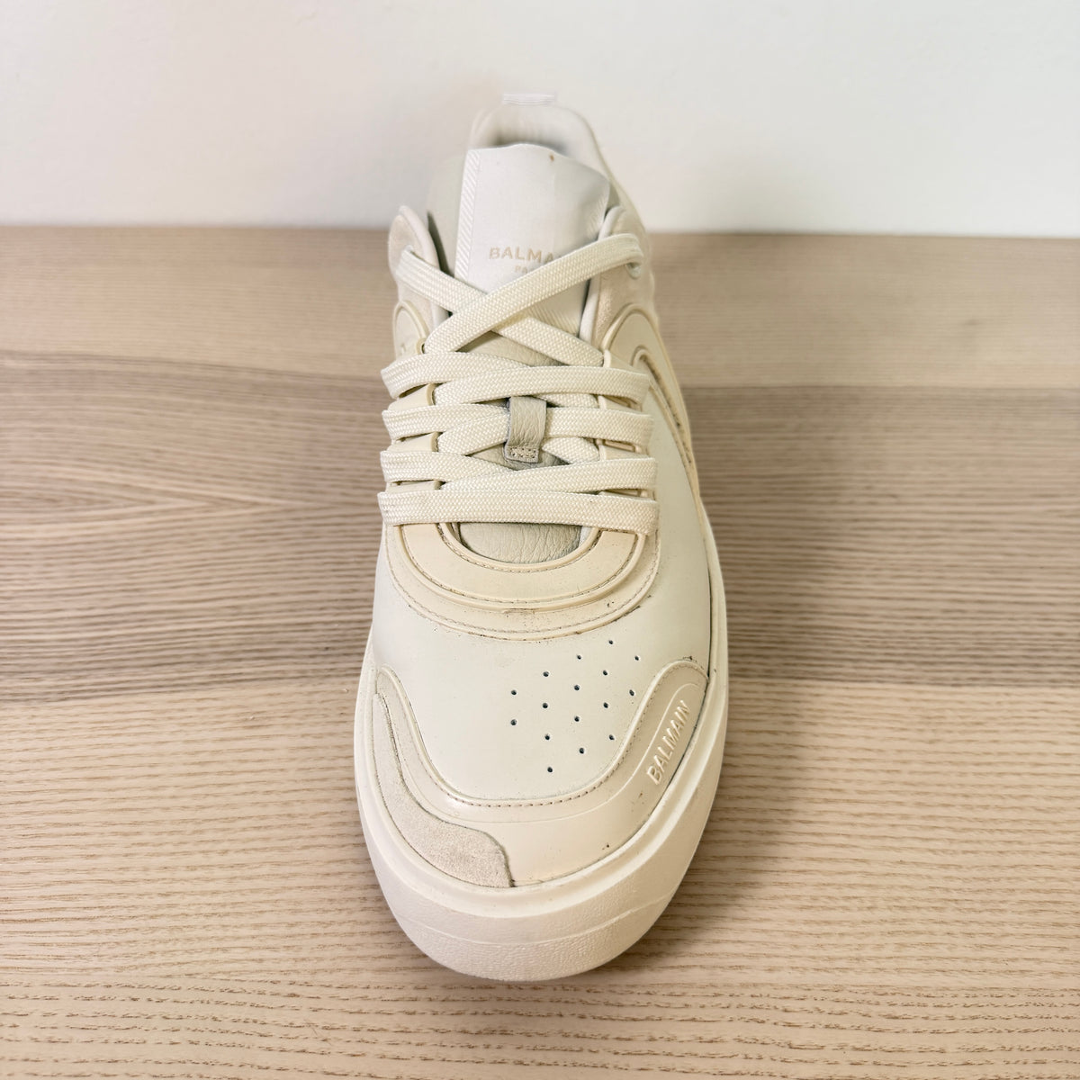Balmain Sneakers Mens Leather White US9/EU42