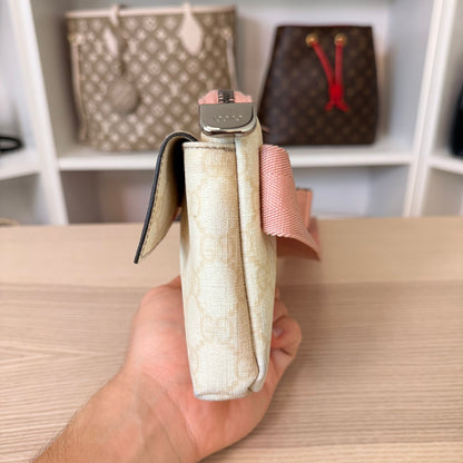 Gucci GG Supreme Belt Bag Rose Pink