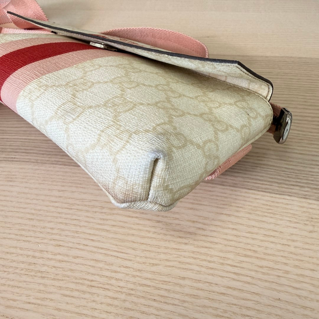 Gucci GG Supreme Belt Bag Rose Pink