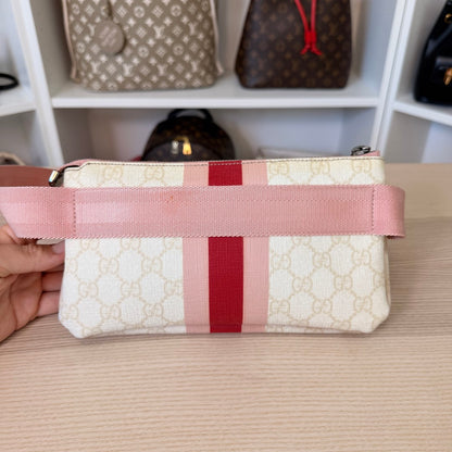 Gucci GG Supreme Belt Bag Rose Pink
