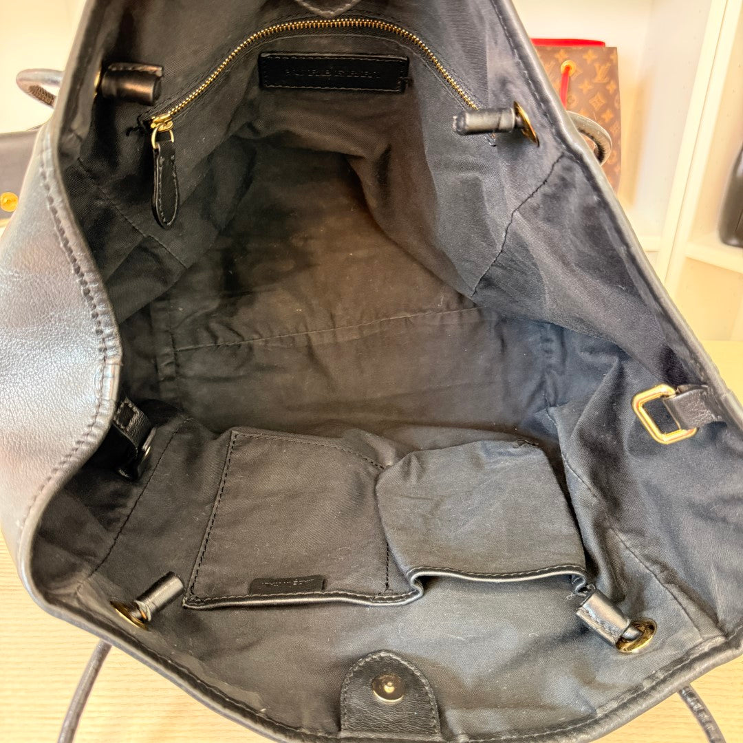 Burbery Haymarket Check Leather Hobo