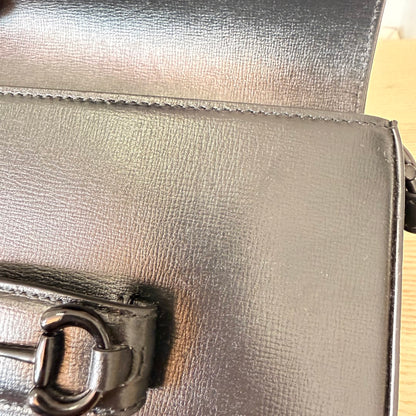 Gucci Monochrome Horsebit 1955 Shoulder Bag Black