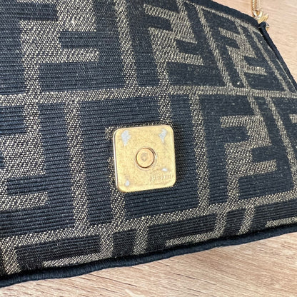 Fendi Baguette Mini Brown FF Jacquard Fabric