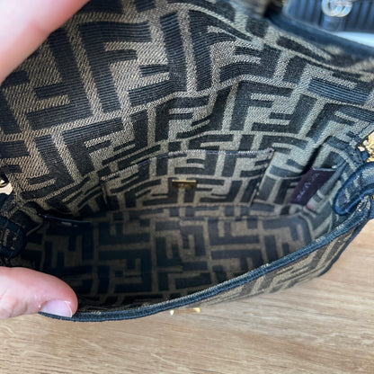 Fendi Baguette Mini Brown FF Jacquard Fabric
