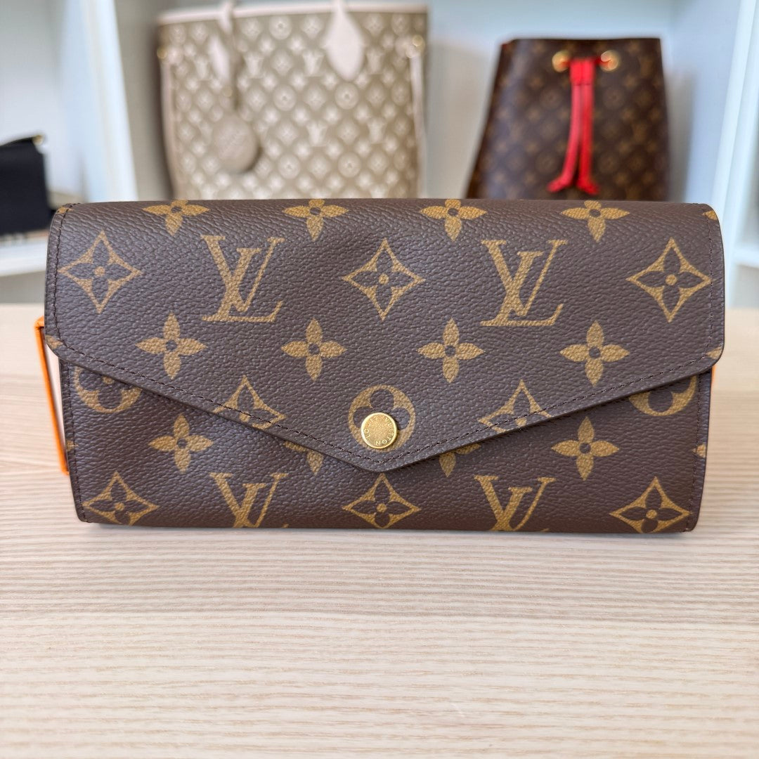 Louis Vuitton Monogram Sarah Wallet NM Brown