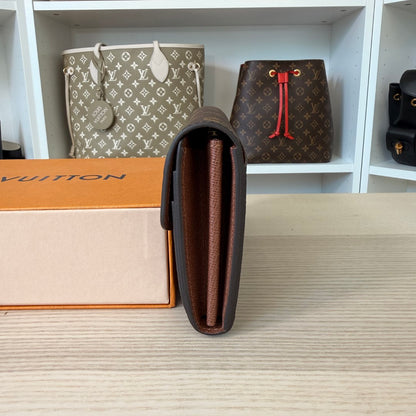 Louis Vuitton Monogram Sarah Wallet NM Brown