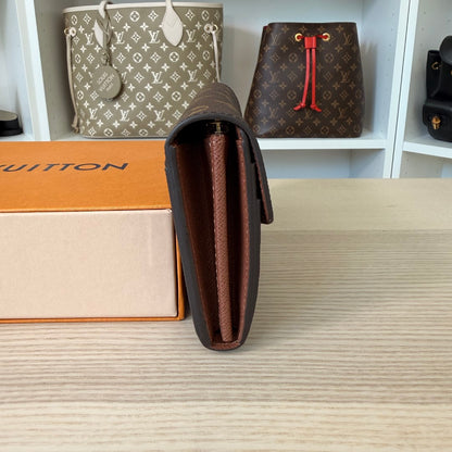 Louis Vuitton Monogram Sarah Wallet NM Brown