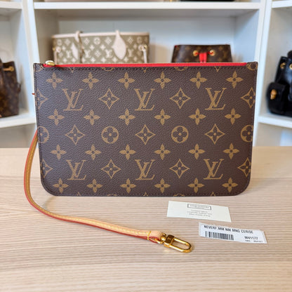 Louis Vuitton Monogram Neverfull MM GM Pochette Cherry