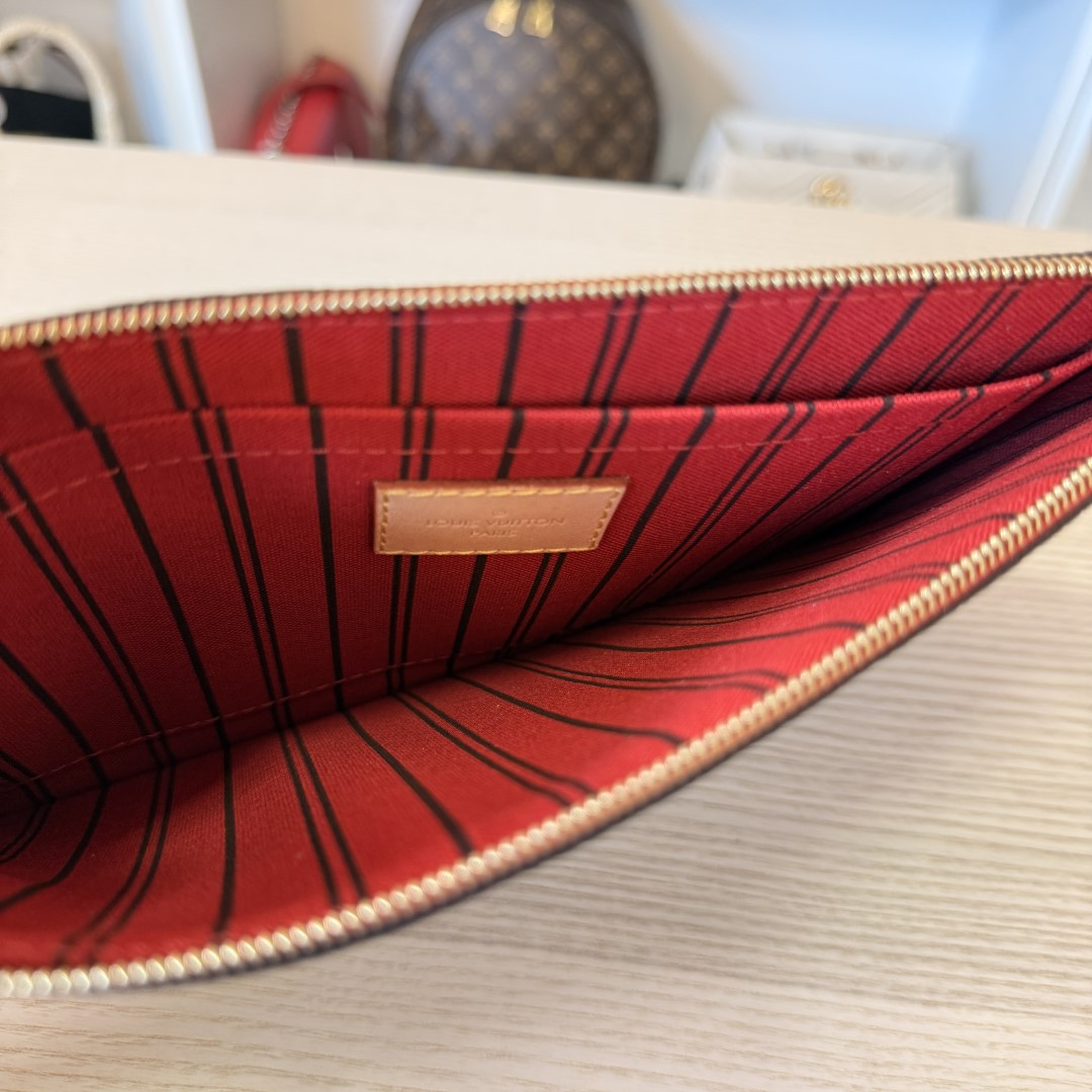 Louis Vuitton Monogram Neverfull MM GM Pochette Cherry