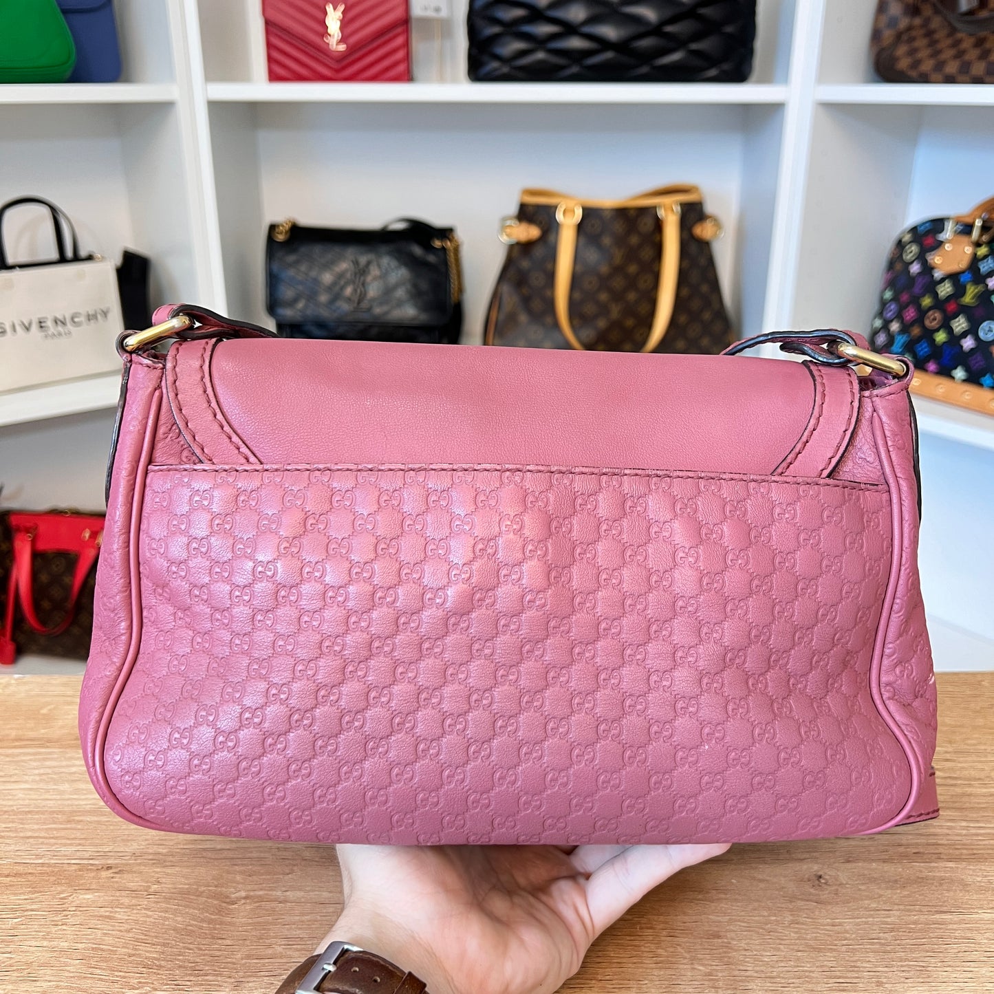 Gucci Sukey Crossbody Pink Microguccissima Leather