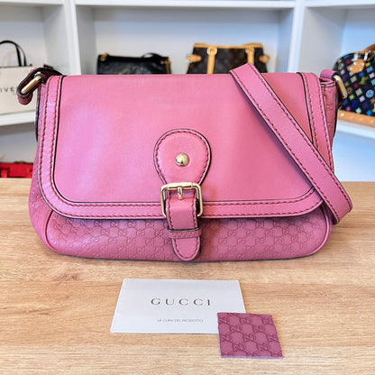 Gucci Sukey Crossbody Pink Microguccissima Leather