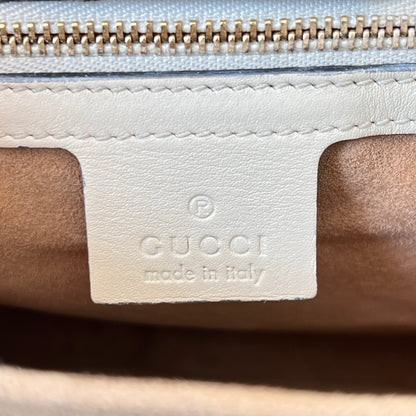 Gucci Sylvie White Leather Tote Medium