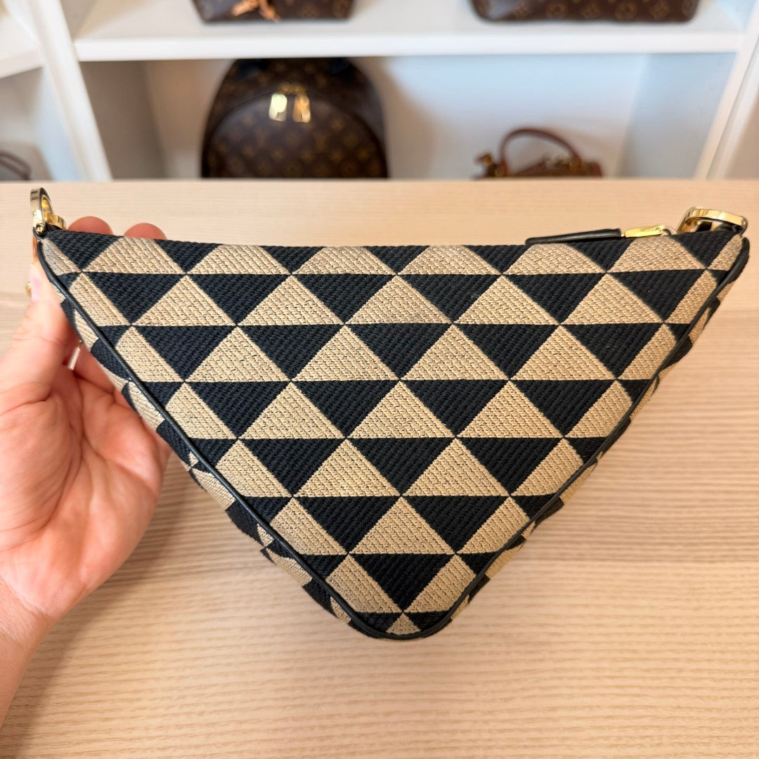Prada Triangolo Jacquard Symbole Triangle Bag