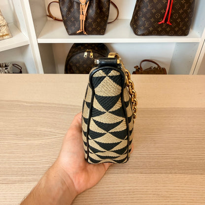 Prada Triangolo Jacquard Symbole Triangle Bag