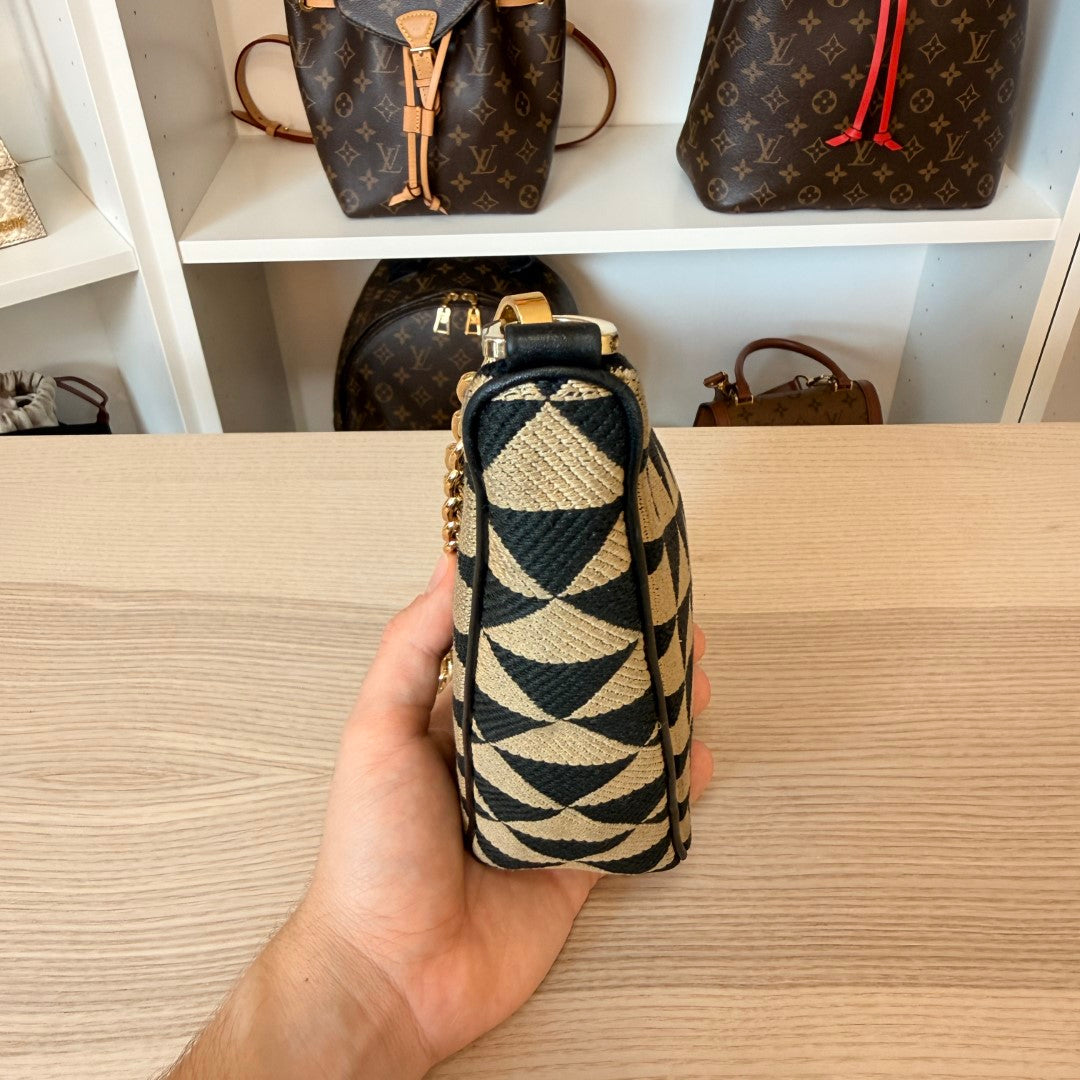 Prada Triangolo Jacquard Symbole Triangle Bag