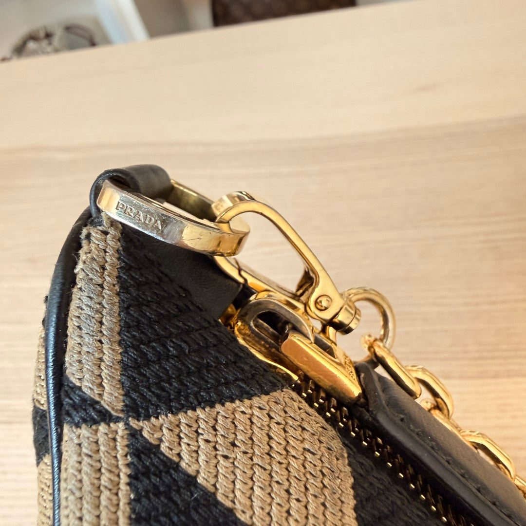 Prada Triangolo Jacquard Symbole Triangle Bag