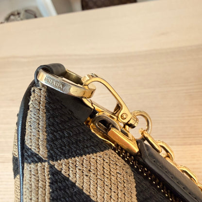 Prada Triangolo Jacquard Symbole Triangle Bag
