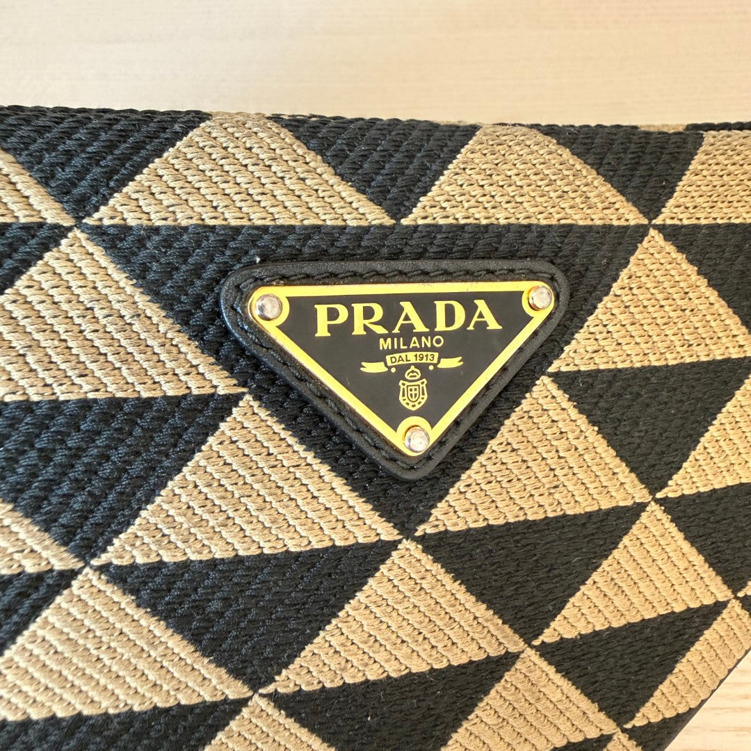 Prada Triangolo Jacquard Symbole Triangle Bag