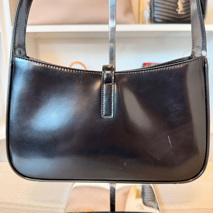 Saint Laurent YSL Le 5 A 7 Black Smooth Leather / Silver