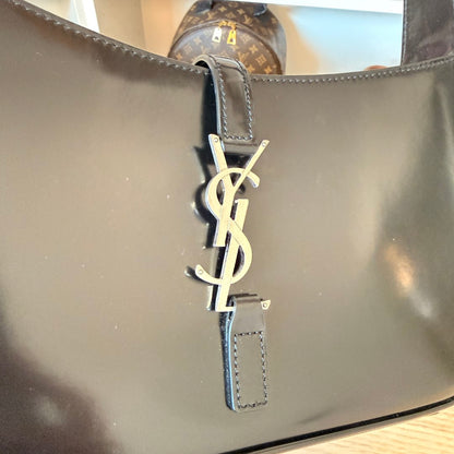 Saint Laurent YSL Le 5 A 7 Black Smooth Leather / Silver