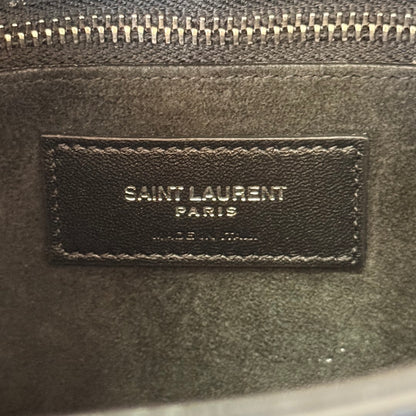 Saint Laurent YSL Le 5 A 7 Black Smooth Leather / Silver