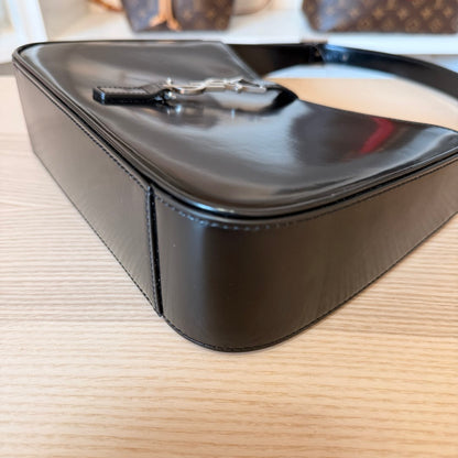 Saint Laurent YSL Le 5 A 7 Black Smooth Leather / Silver