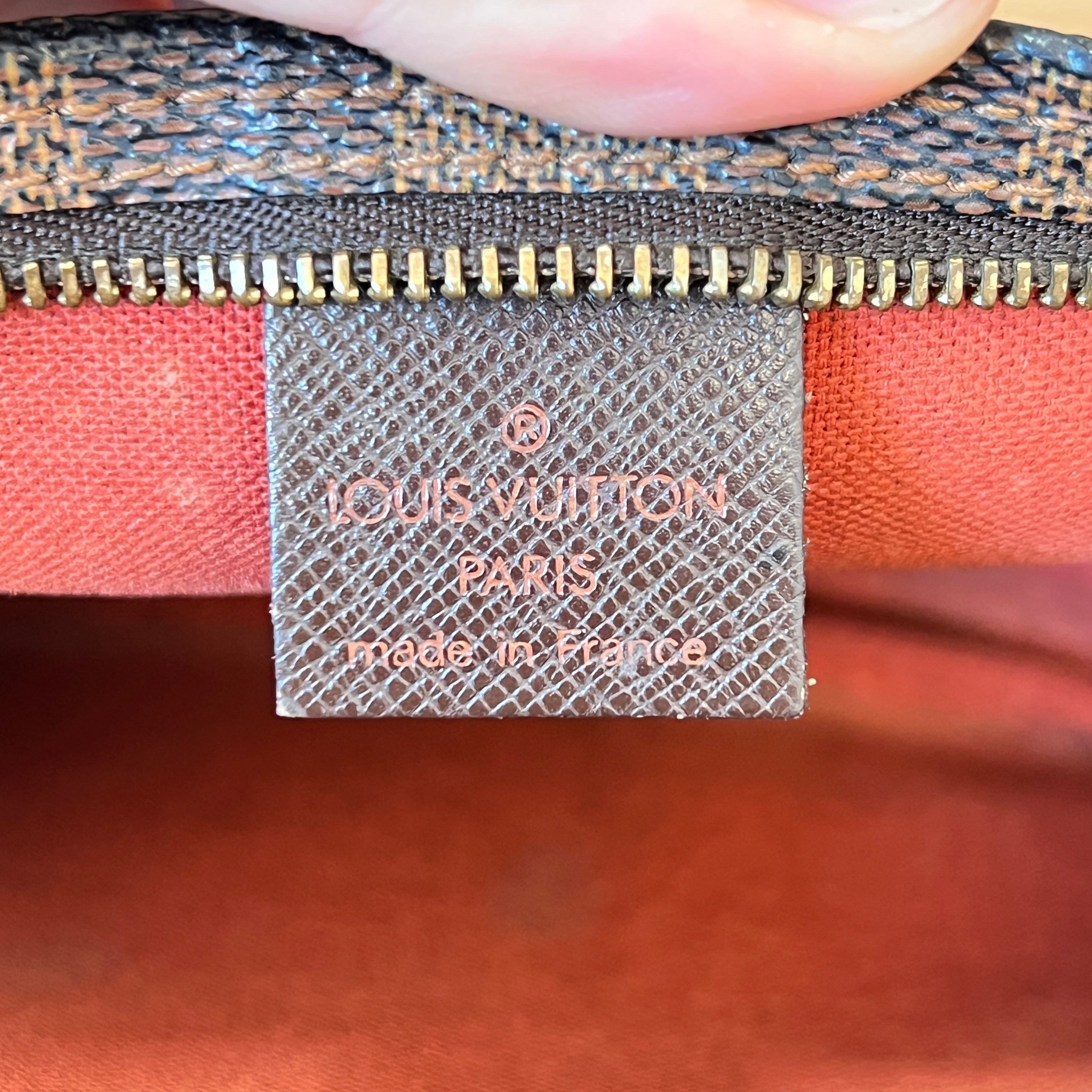 美品 LOUIS VUITTON EBENE TROUSSE PORCH Louis Vuitton Damier Ebene Trousse Pochette Brown